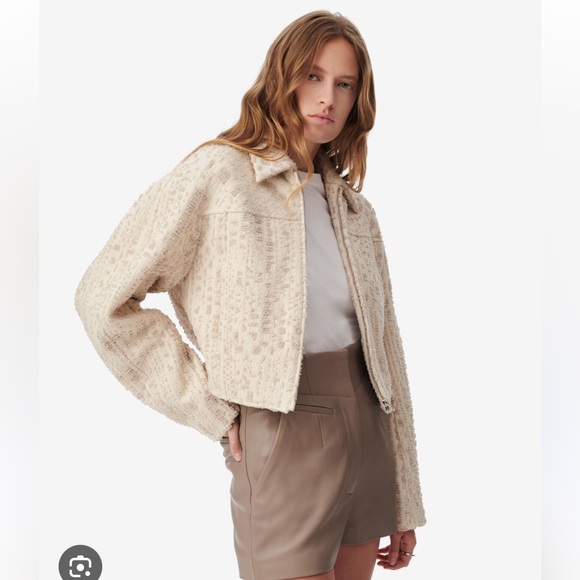 NWT IRO LEONI CROPPED JACKET Size FR 34 (XS/S) $545 - Picture 2 of 16